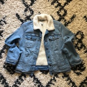 BRAND NEW Sherpa-Lined Denim Jacket